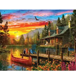 Springbok Puzzles Puzzle Cabin Evening Sunset 1500pc