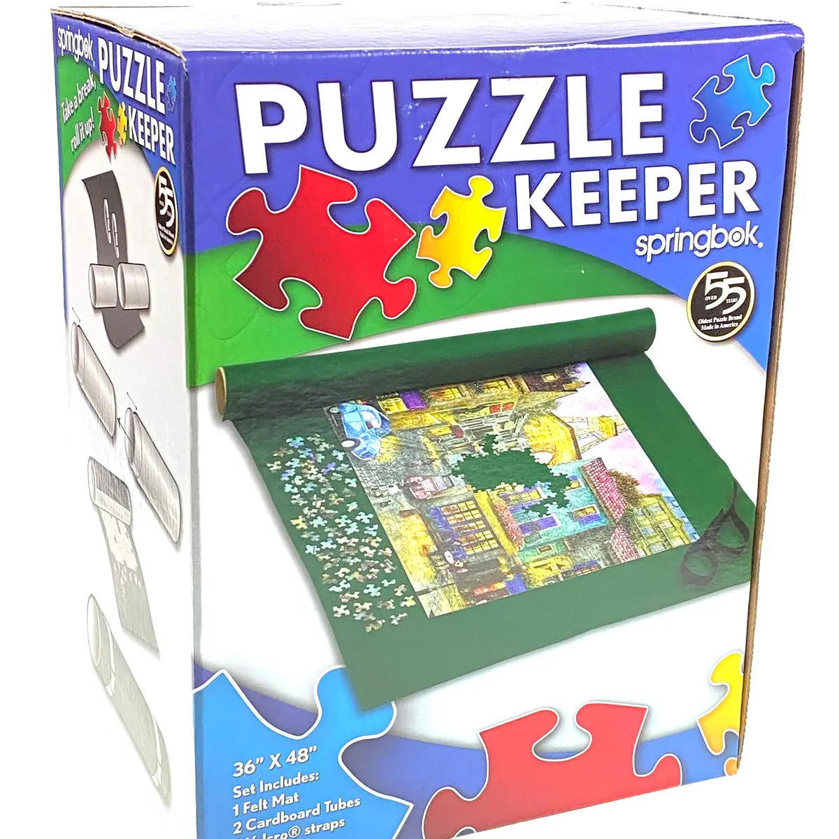 Puzzle Keeper (1 Felt Map, 2 Cardboard Tubes)