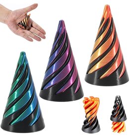 Handee Products 4.5" Impossible Fidget Jumbo Cone 3D Printed  ( Sold Individually; Colors Vary)