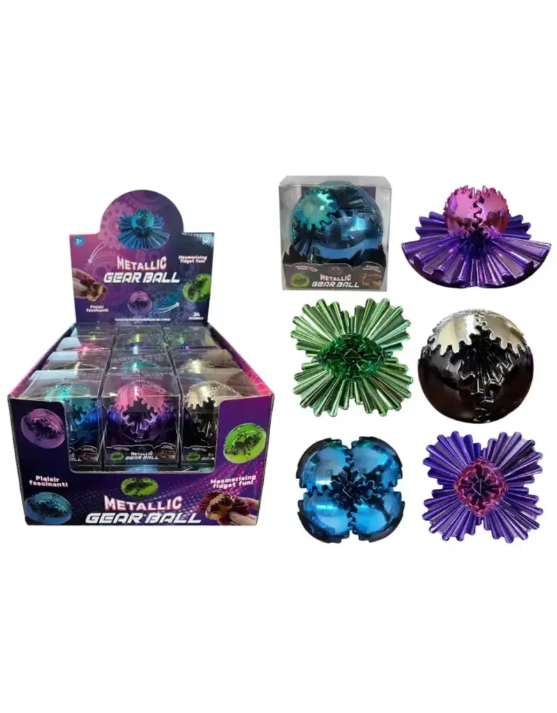 Handee Products Mesmerizing Metallic Gear Ball Fidget Toy