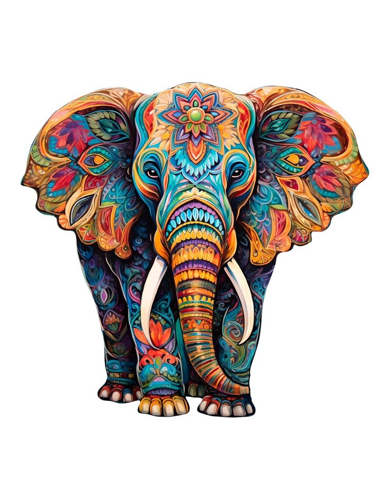 Crafthub Wooden Jigsaw Puzzle -  Vivid Elephant