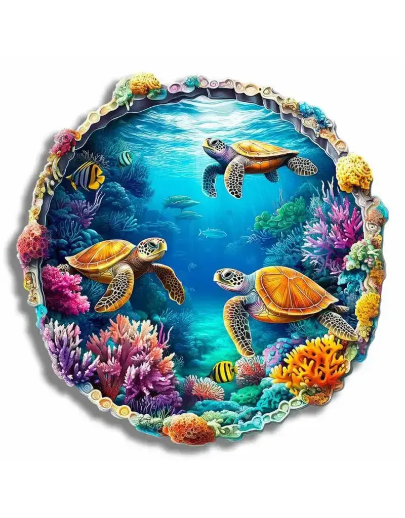 Crafthub Wooden Jigsaw Puzzle -  Vibrant Underwater Sealife