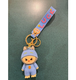 Little Trendy Cute Silicone Labubu Keychain