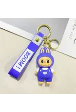 Little Trendy Purple Cute Silicone Labubu Keychain BOOM