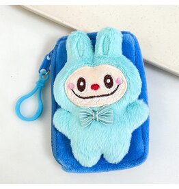 Little Trendy Blue Plush Labubu Plush Coin Purse