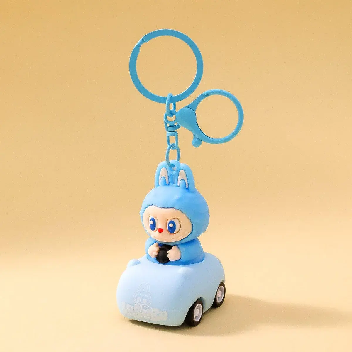 Little Trendy Driving Labubu Keychain Blue - Pow Science LLC
