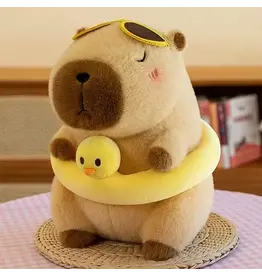Showcase Plush Capybara with a duck Floaty