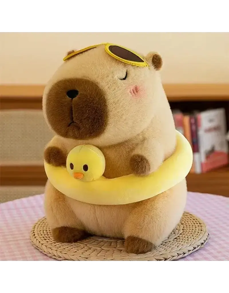 Showcase Plush Capybara with a duck Floaty