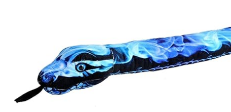 Plush Snake Flame Blue (54")