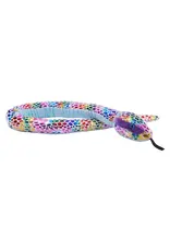 Wild Republic FoilKins Snake Plush Dotted Rainbow (54")