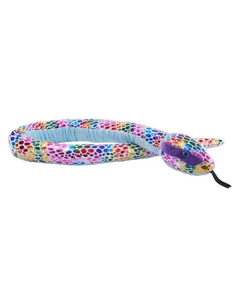 Wild Republic FoilKins Snake Plush Dotted Rainbow (54")