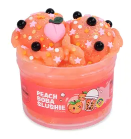 Peachybbies Slime Peach Boba Slushie Slime