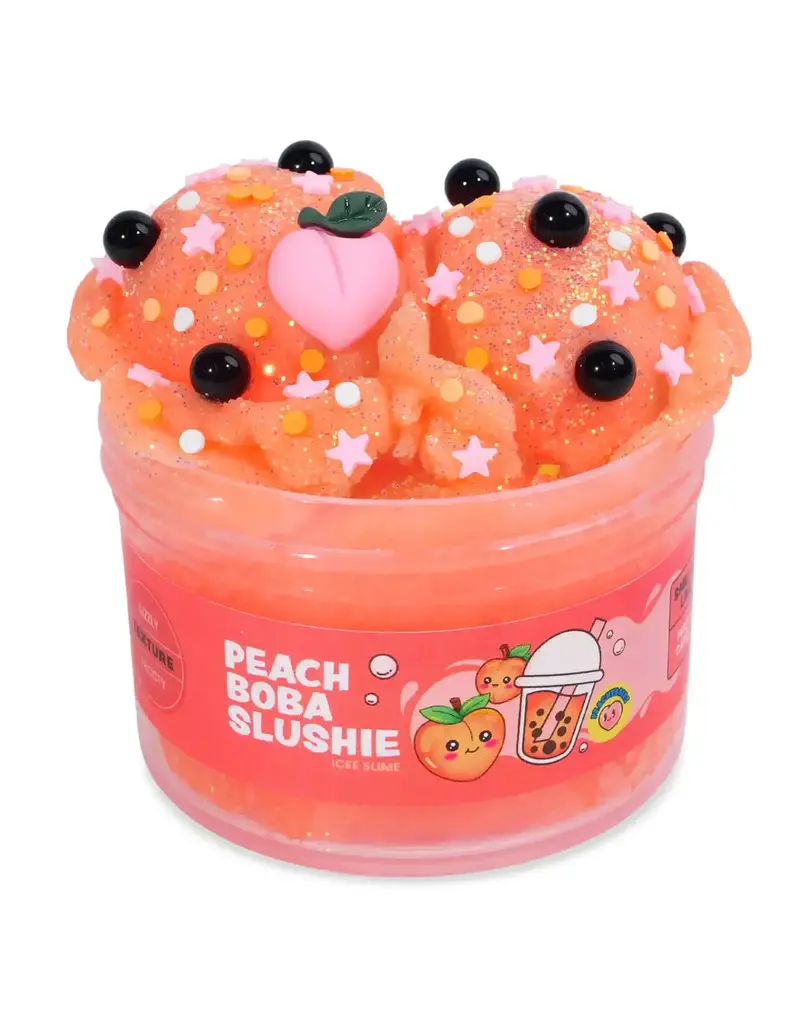 Peachybbies Slime Peach Boba Slushie Slime