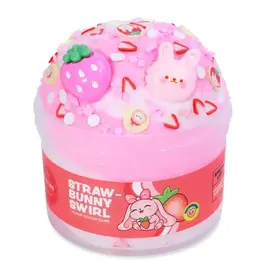 Peachybbies Slime Straw-Bunny Swirl Slime