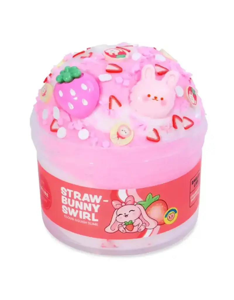 Peachybbies Slime Straw-Bunny Swirl Slime