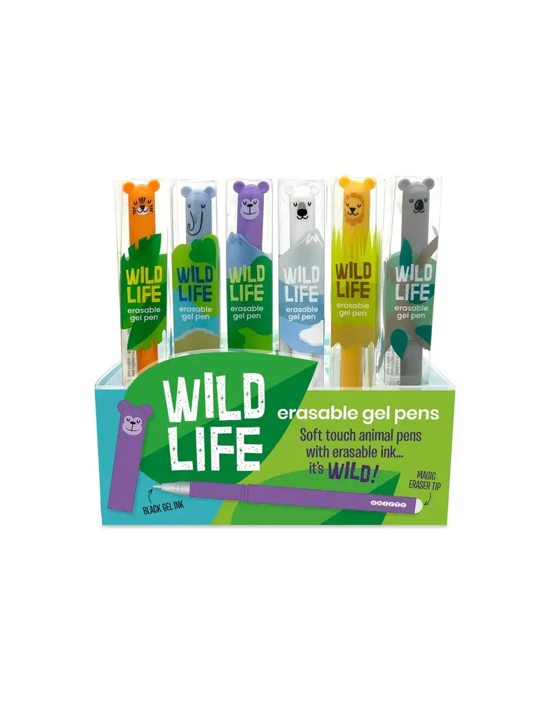 SNIFTY Tiger Wild Life Gel Erasable Pens ( Sold individually; Orange)