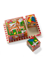 Melissa & Doug 2 in 1 Wooden Puzzle Cubes - Animals