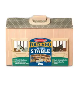 Melissa & Doug Wooden Fold & Go Stable