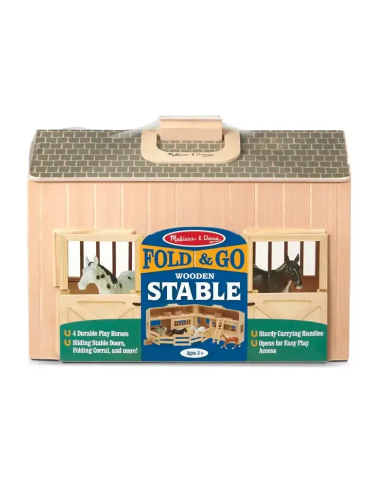 Melissa & Doug Wooden Fold & Go Stable