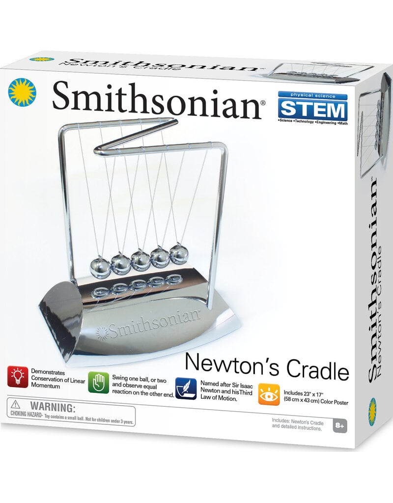 Smithsonian Novelty Smithsonian Newton's Cradle Silver Base