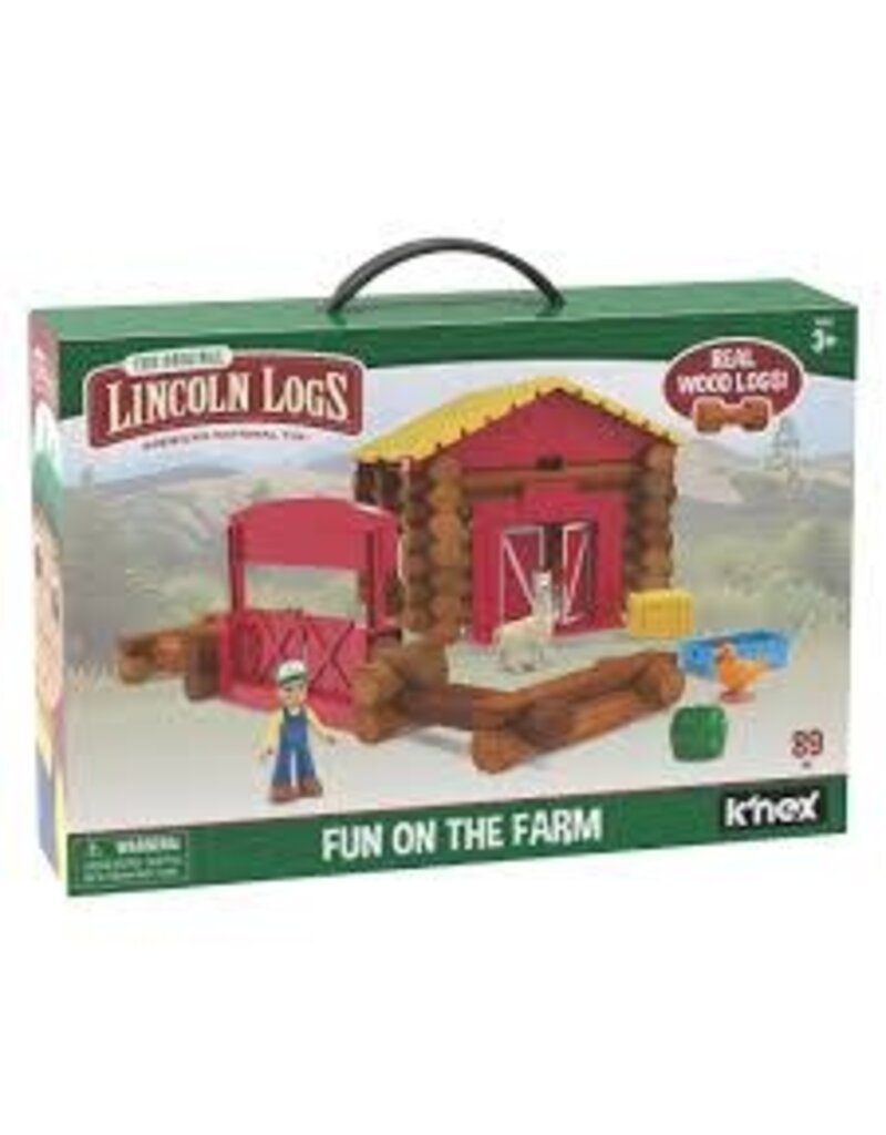 Schylling Lincoln Logs Fun on the Farm - Classic Toy