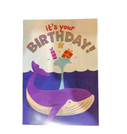 Paper House Production Card - Birthday Whale Foil Card