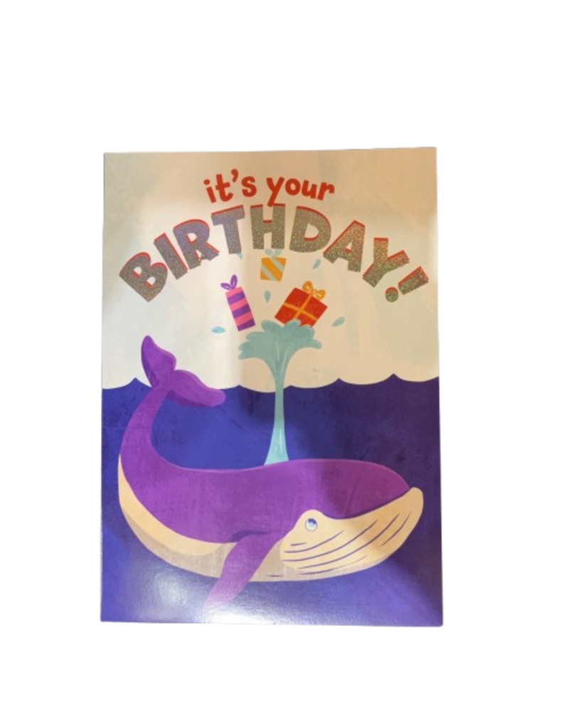 Paper House Production Card - Birthday Whale Foil Card