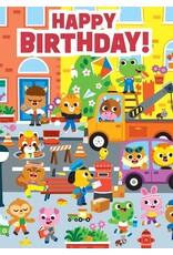 Paper House Production Card Busy Town Happy Birthday