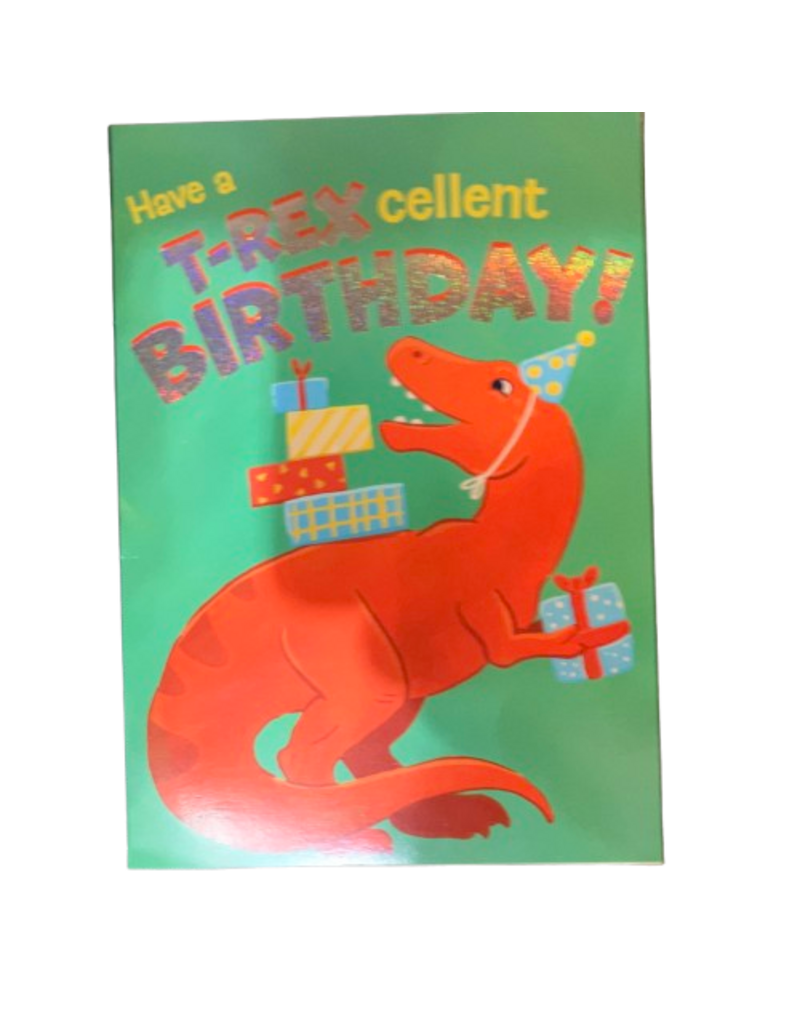Paper House Production Card - Birthday Foil T-Rex