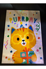 Paper House Production Happy Purrday Birthday Kitten Foil Card