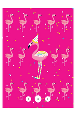 Playhouse One of a Kind Flamingo Neon Ink Card