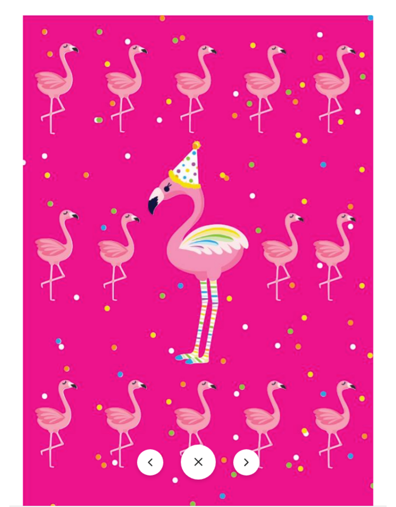 Playhouse One of a Kind Flamingo Neon Ink Card