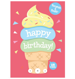 Playhouse Ice Cream Cone Scratch & Sniff Birthday Card