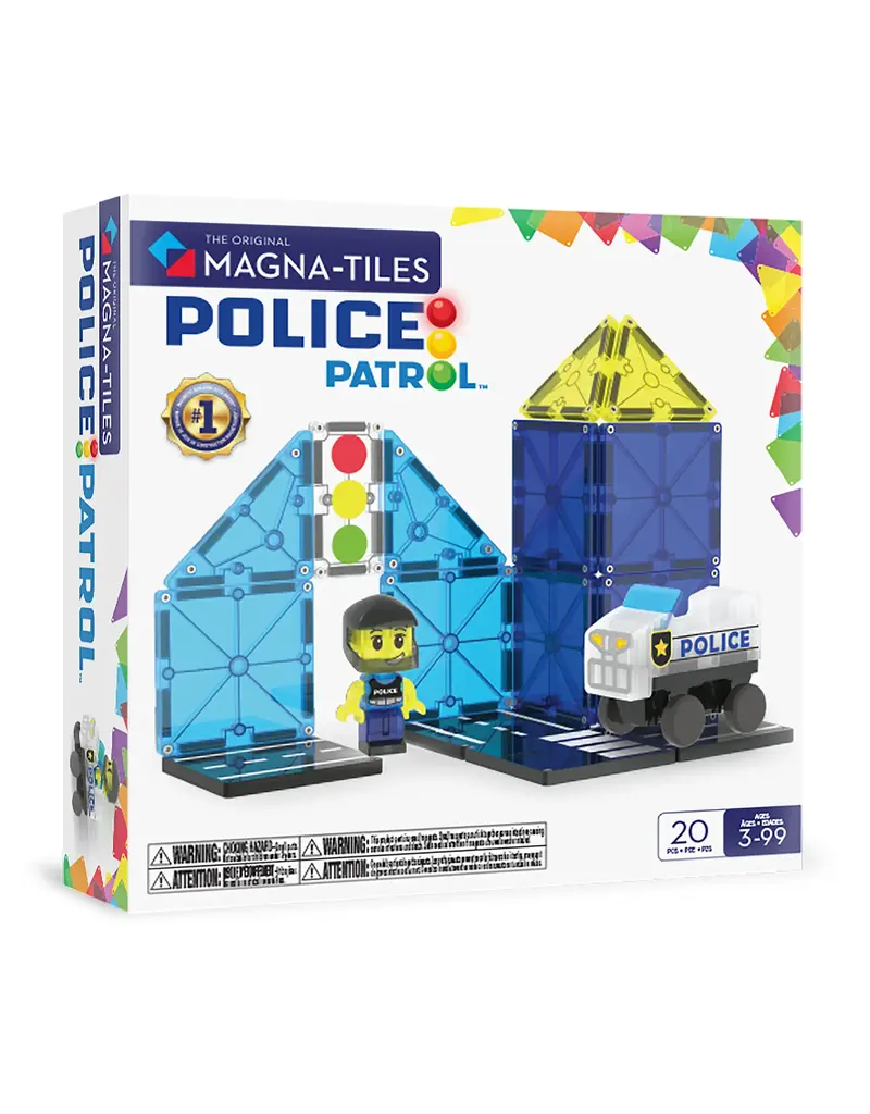 Magnatiles Magnetic Magna-Tiles Police Patrol ( 20 Pieces )