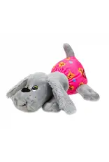 Schylling Toys Grey Newborn Pound Puppies Puppy with Pink Diaper