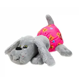 Schylling Toys Grey Newborn Pound Puppies Puppy with Pink Diaper