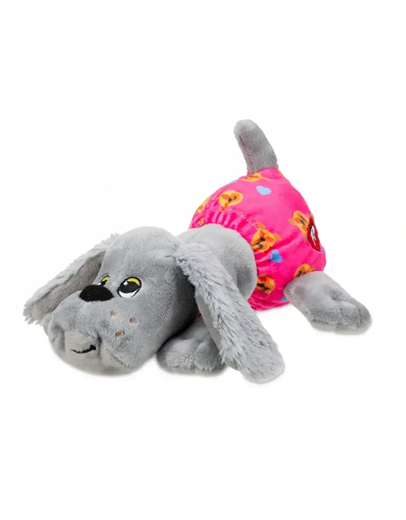 Schylling Toys Grey Newborn Pound Puppies Puppy with Pink Diaper