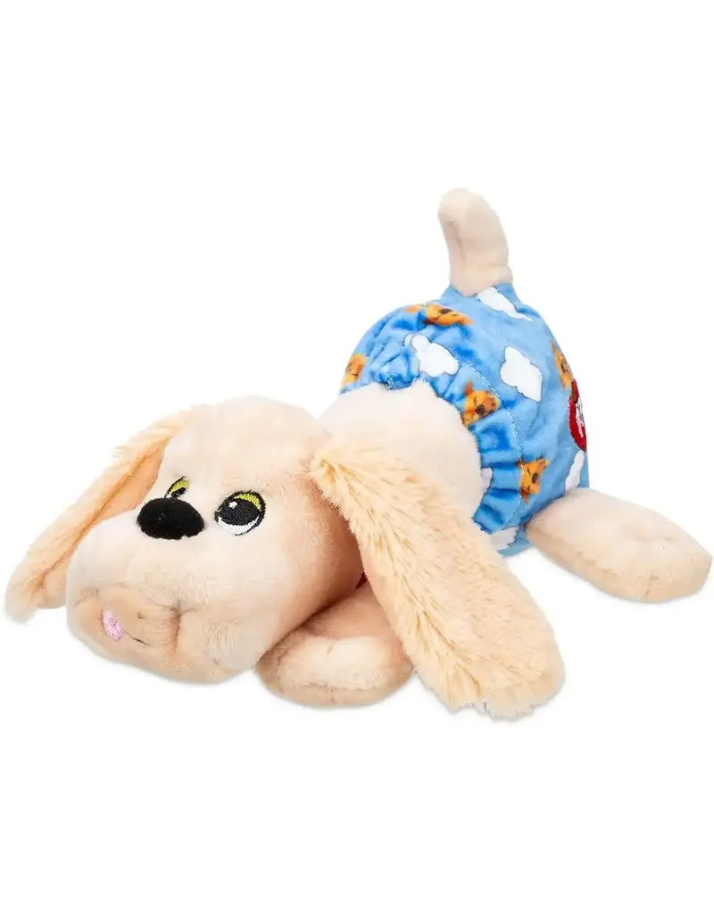 Schylling Toys Golden Newborn Pound Puppies Puppy with Blue Diaper