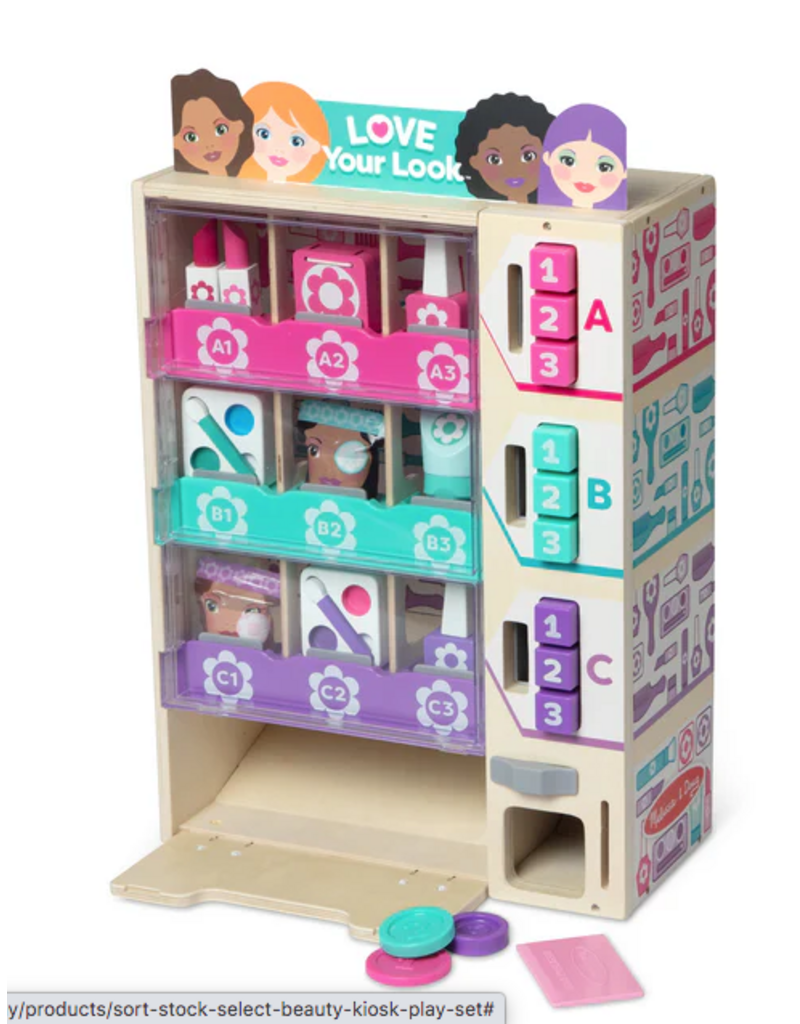 Melissa & Doug Wooden Sort, Stock, Select Beauty Kiosk Play Set