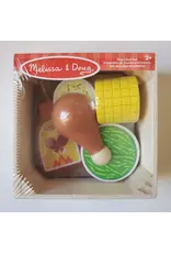 Melissa & Doug Wooden Dinner Picnic Box Play Food Set