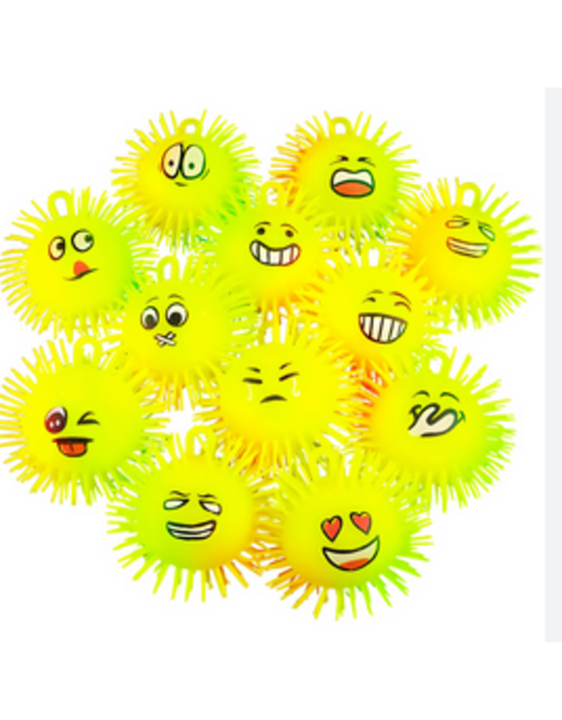Rhode Island Novelty Novelty 5" Light-Up Emoticon Puffer Ball -Assorted styles (sold single)