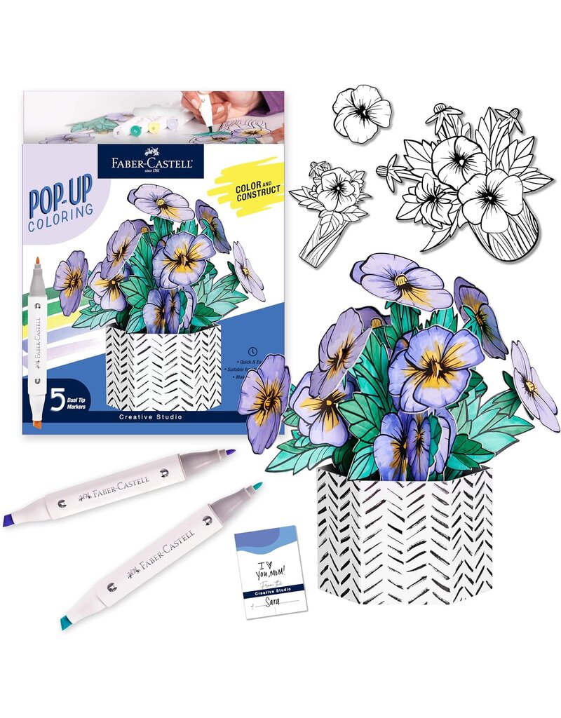 Faber-Castell Faber-Castell Pop-Up Coloring Flower Pansey