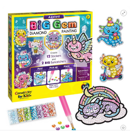 Creativity for Kids Craft Kit Big Gem Diamond Painting Axolotl