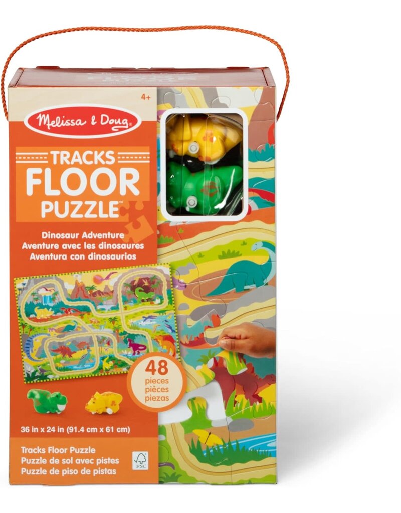 Melissa & Doug Dinosaur Chase Track Floor Puzzle