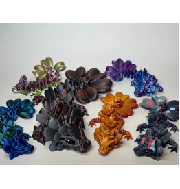 LNZ Custom Design 3D Printed baby clover dragon Assorted color (color will vary) sold single