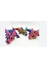 LNZ Custom Design 3D Print Baby crystal dragon 6" Assorted color (color will vary) sold single