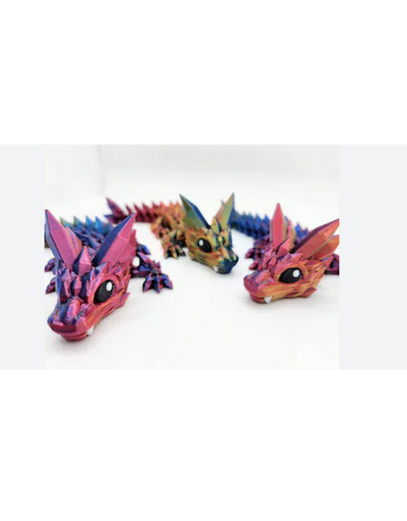 LNZ Custom Design 3D Print Baby crystal dragon 6" Assorted color (color will vary) sold single