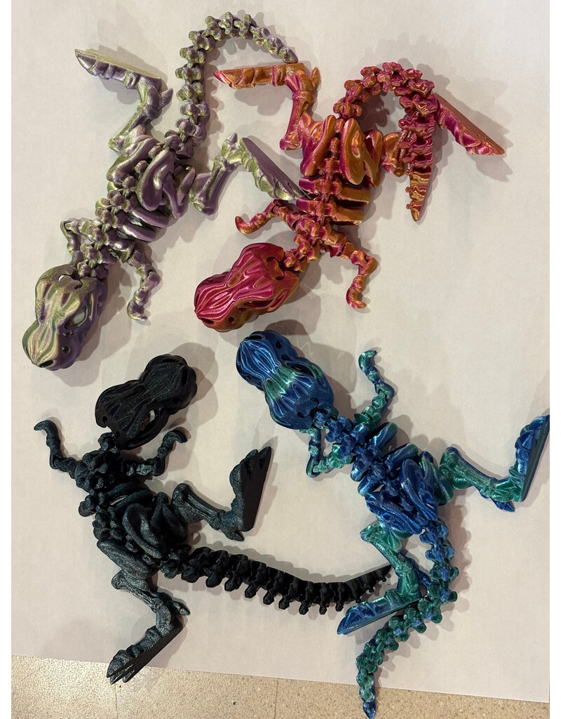 LNZ Custom Design 3D Print Skeleton Tyrannosaurus Rex Assorted color (color will vary) sold single