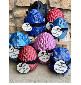 LNZ Custom Design 3D Print Dragon Mystery Eggs Small Assorted color (color will vary) sold single