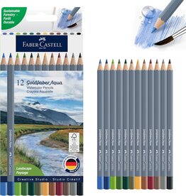 Faber-Castell Faber-Castell Goldfaber Aqua Watercolor Pencils - Landscape (12)